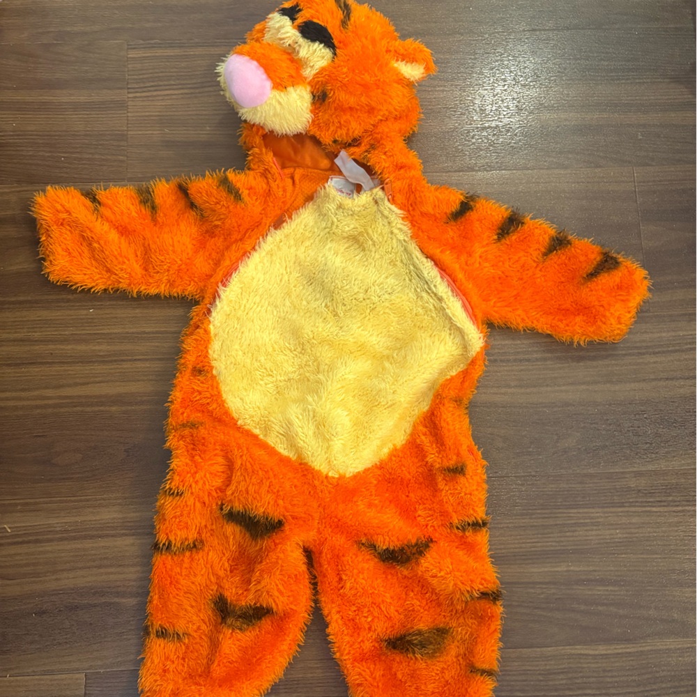 Disney Tigger Orange and Black Fuzzy Costume